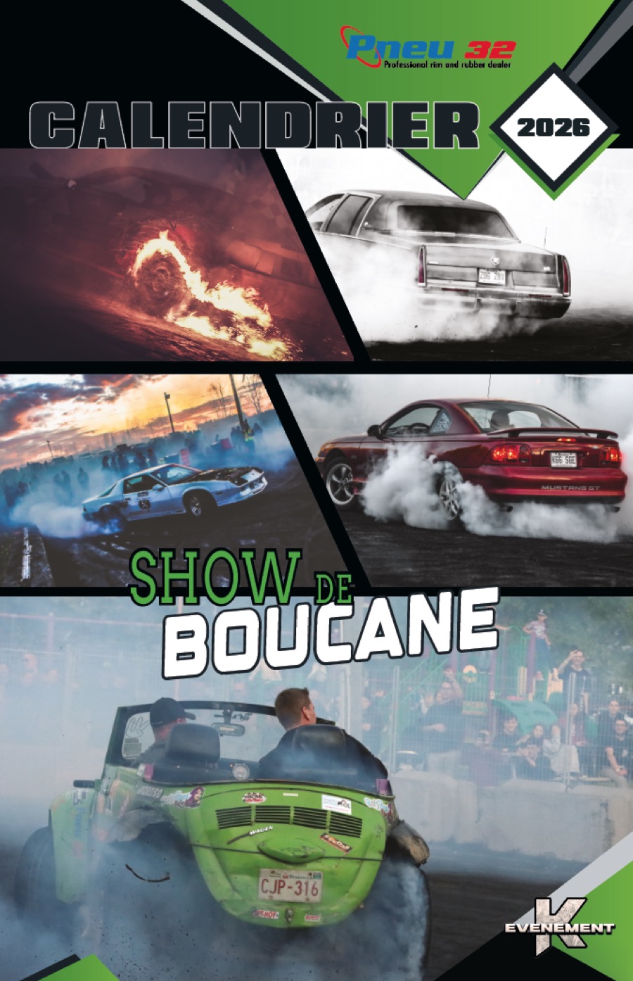 Calendrier Show de Boucane 2026 — recto
